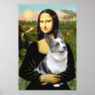 Welsh Corgi (blue merle) - Moan Lisa Poster