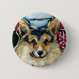 Welsh Corgi Cardigan 6 Cm Round Badge