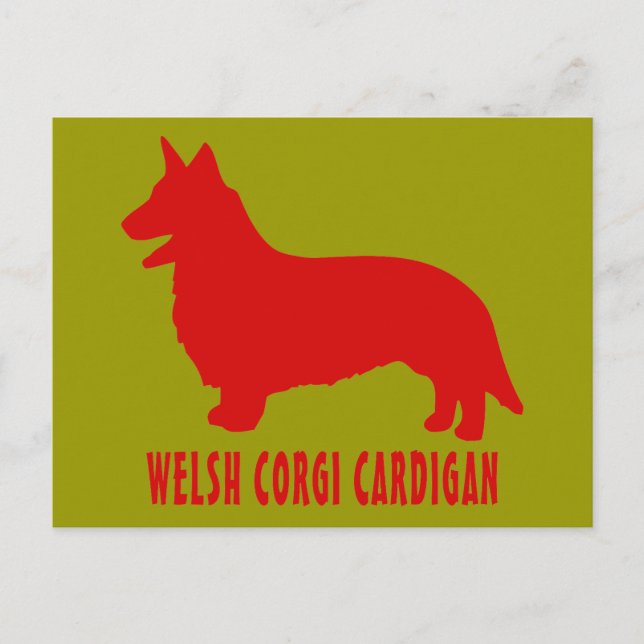 Welsh Corgi Cardigan Postcard (Front)