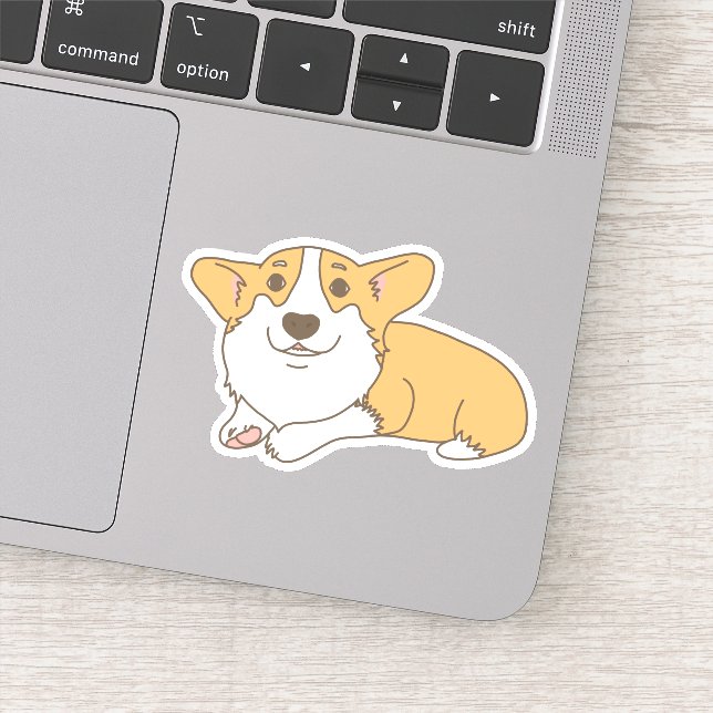Welsh Corgi Cartoon With A Sweet Face (Detail)