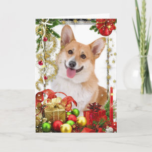 Welsh Corgi Christmas Holiday Card