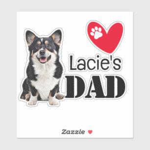 Welsh Corgi Dad Personalised Sticker