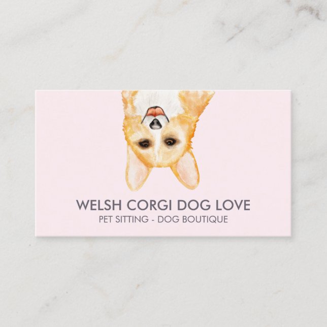 Welsh Corgi Dog Business Card (Front)