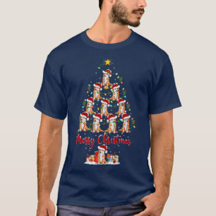 Welsh Corgi Dog Christmas Tree Lights Funny Welsh  T-Shirt