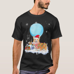 Welsh Corgi Dog Cute Christmas Lights Lover Tee