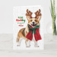 Welsh Corgi Dog Funny Fleas Navidog with Name