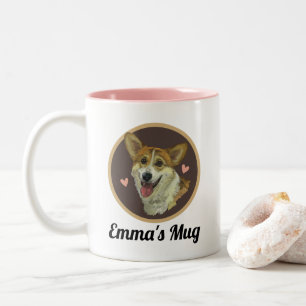 Welsh Corgi Dog Lover Personalised Gift Two-Tone Coffee Mug