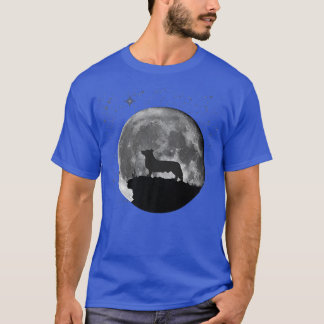 Welsh Corgi Dog Moon  T-Shirt