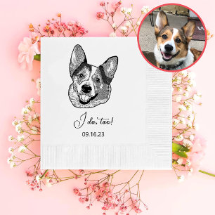Welsh Corgi Dog Personalised I Do Too  Napkin