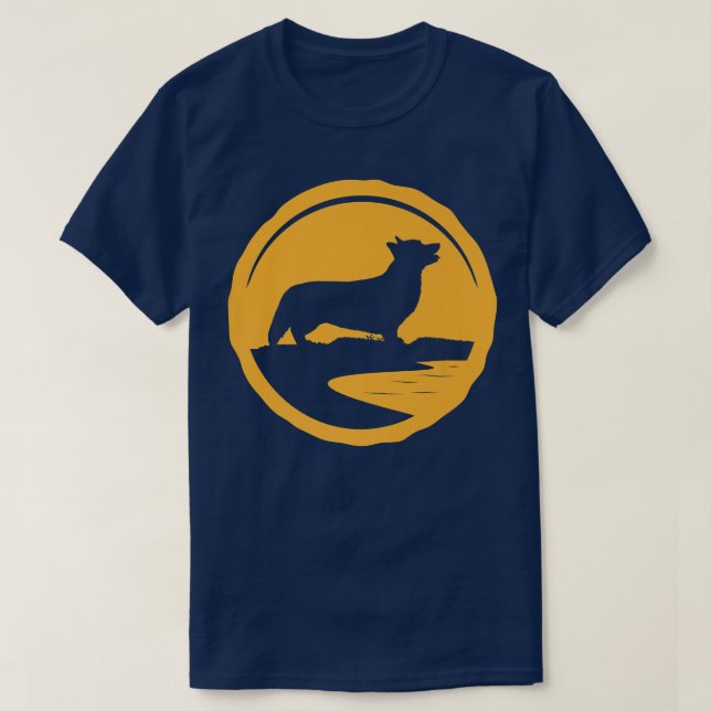 Welsh Corgi Dog Retro1577 T-Shirt (Design Front)