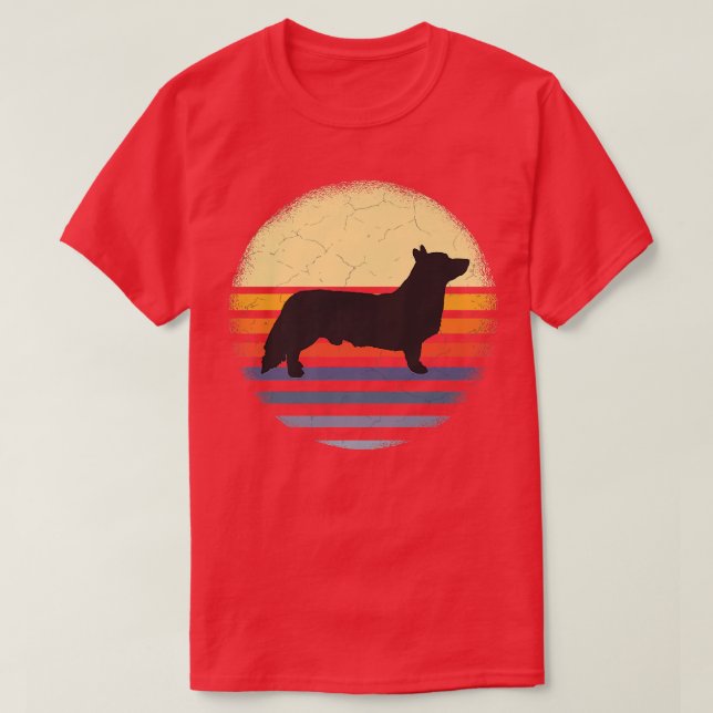 Welsh Corgi Dog Retro1579 T-Shirt (Design Front)