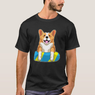 Welsh Corgi Dog Swimming Swimming Board T-Shirt