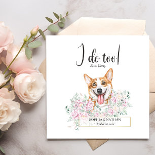 Welsh Corgi Dog Wedding Cocktail Napkins