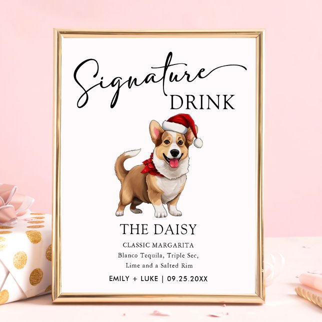 Welsh Corgi Dog Wedding Signature Drink Sign (Creator Uploaded)