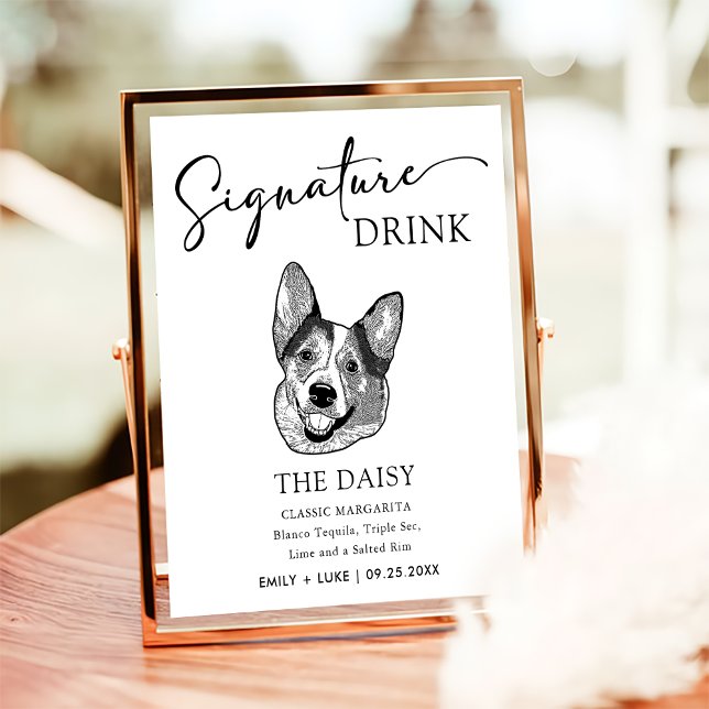 Welsh Corgi Dog Wedding Signature Drink Sign (Creator Uploaded)