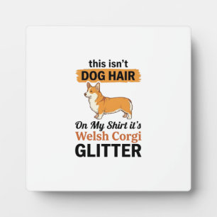 Welsh Corgi Glitter Funny Dog Lover T-Shirt Design Plaque