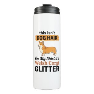 Welsh Corgi Glitter Funny Dog Lover T-Shirt Design Thermal Tumbler