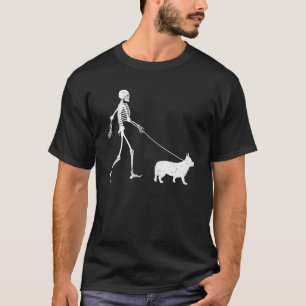 Welsh Corgi Halloween Skeleton Dog Youth T-Shirt