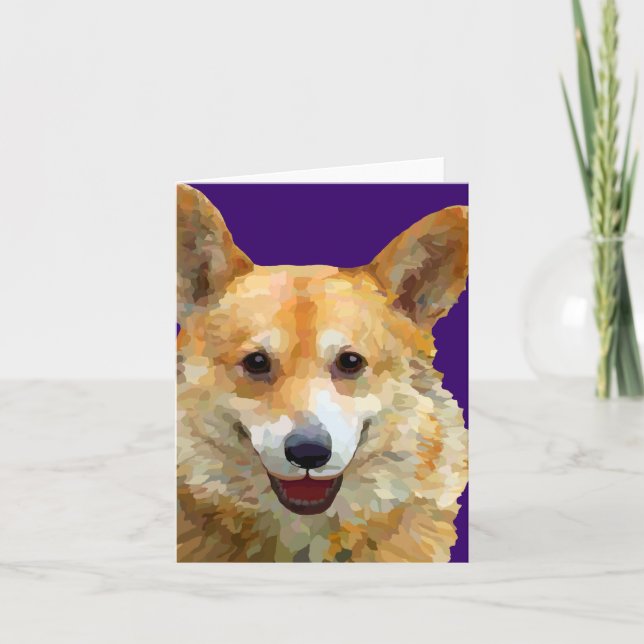 Welsh Corgi "Jazz" Greeting Card (Front)