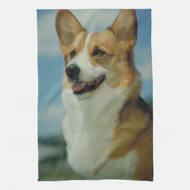 Welsh Corgi Kitchen Towel (Vertical)