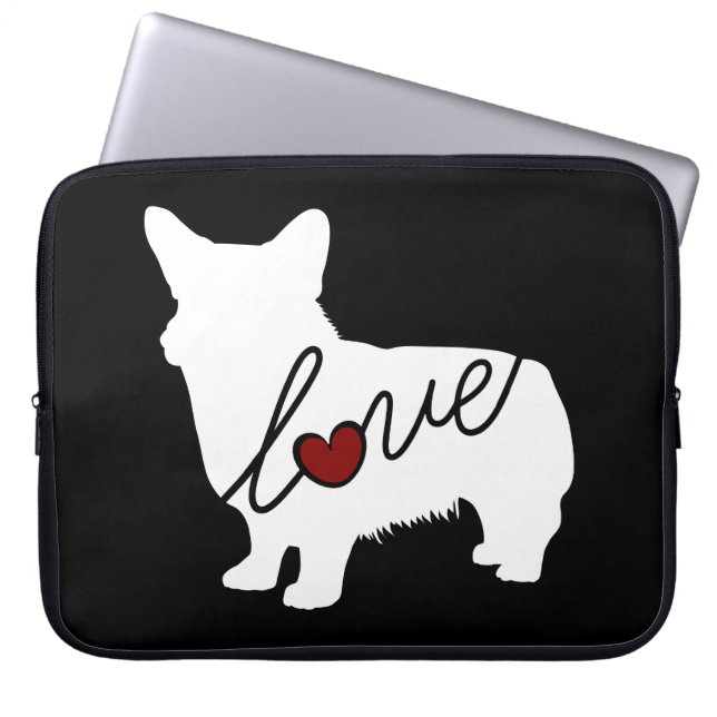 Welsh Corgi Love Laptop Sleeve (Front)
