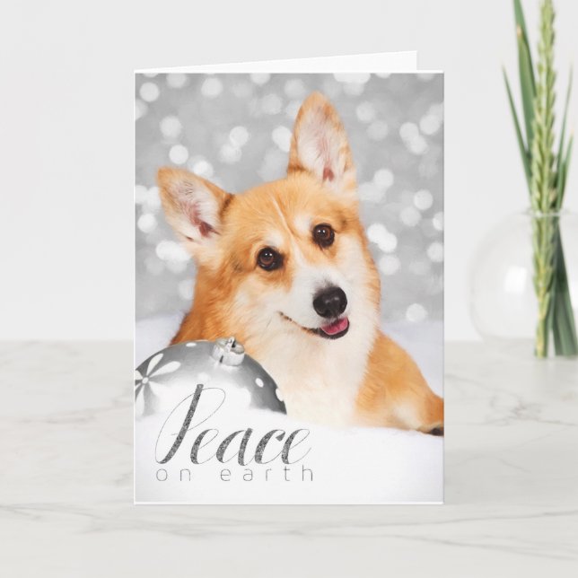 Welsh Corgi (Pembroke) Christmas Greeting Cards (Front)
