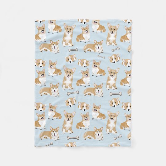 corgi fleece blanket