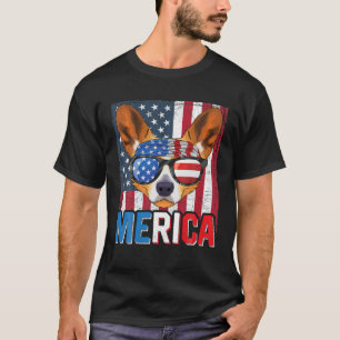 Welsh Corgi Pembroke Merica 4Th Of July Dog Americ T-Shirt