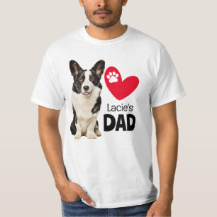 Welsh Corgi Personalised Dad T-Shirt