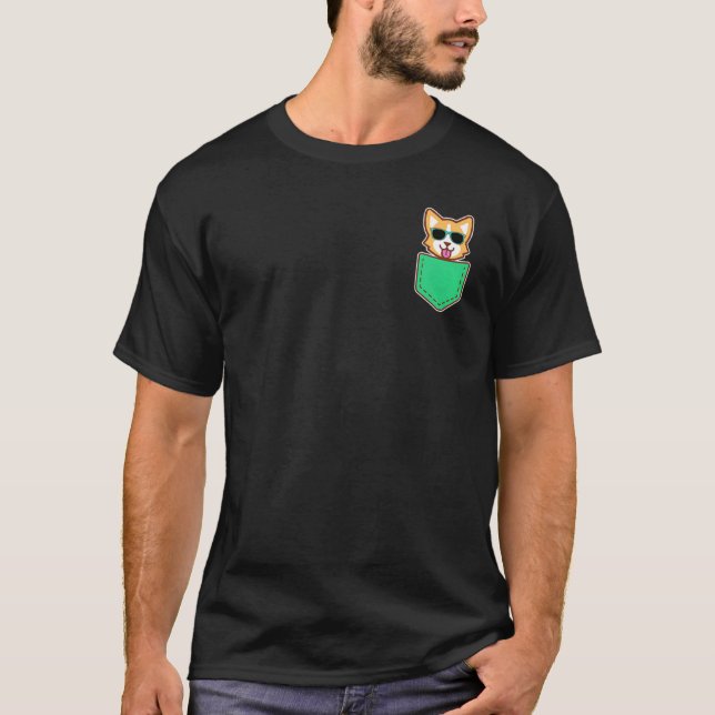 Welsh Corgi Pocke T-Shirt (Front)