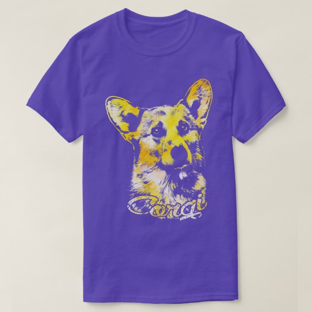 Welsh Corgi Portrait  T-Shirt (Design Front)