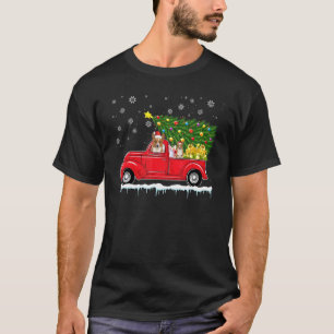 Welsh Corgi Red Car Truck Christmas Tree Santa Xma T-Shirt