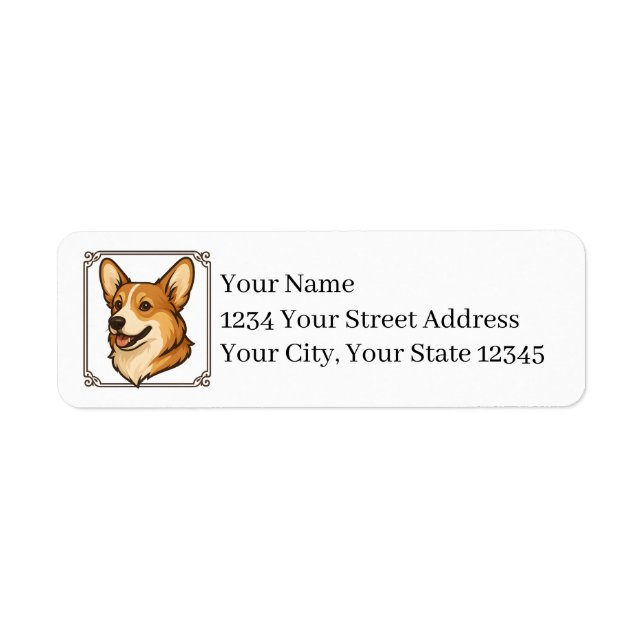 Welsh Corgi Return Address Labels (Front)