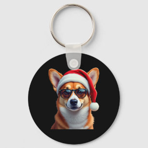 Welsh Corgi Santa Christmas Sweater Xmas Funny Cor Key Ring