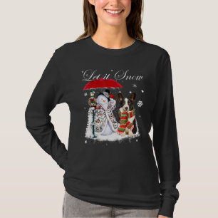Welsh Corgi Santa Dog Christmas Snowman Xmas Pajam T-Shirt