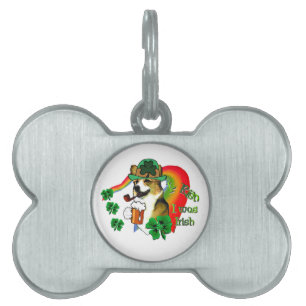 Welsh Corgi St Patricks Day Pet ID Tag