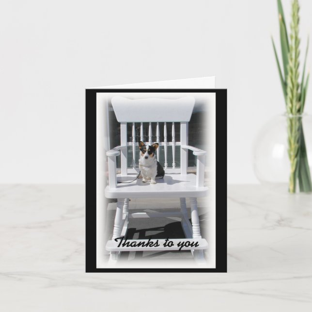 Welsh Corgi Thank You Notecard (Front)