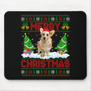 Welsh Corgi Ugly Xmas Sweater Funny Pet Dog Lover  Mouse Mat