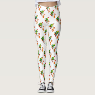 Welsh Corgi with Christmas Tree Leggings