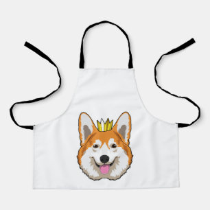 Welsh Corgi with Crown Apron