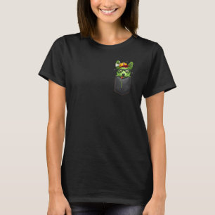 Welsh Corgi Zombie In Chest Pocket Halloween T-Shirt