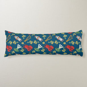 Welsh Costume and Emblems on Blue Body Pillow