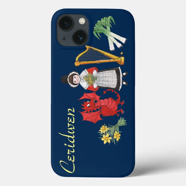 Welsh Costume, Emblems Blue iPhone 6 Xtreme Case (Back)