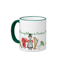 Welsh Costume, Emblems, Coffee Mug to Personalise