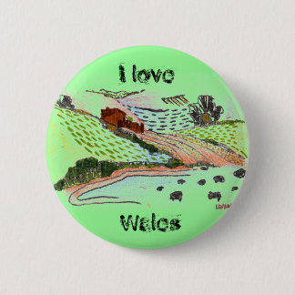 Welsh Countryside 6 Cm Round Badge