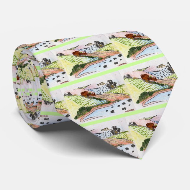 Welsh Countryside landscape Tie (Rolled)