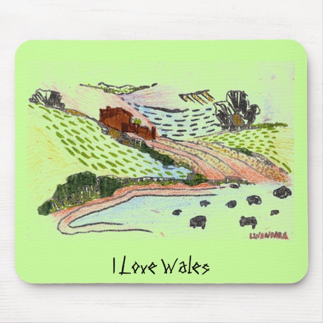 Welsh Countryside Mouse Mat (Front)