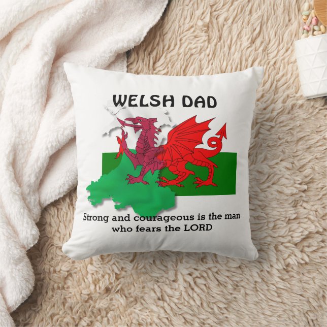 WELSH DAD Flag of Wales Cushion (Blanket)