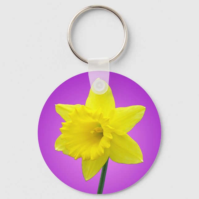 Welsh Daffodil - III Key Ring (Front)