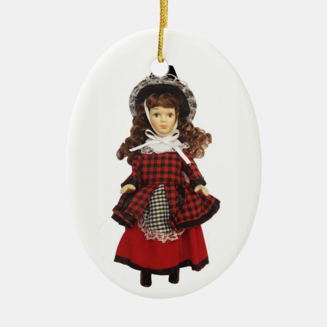 Welsh Doll Ceramic Tree Decoration (Front)